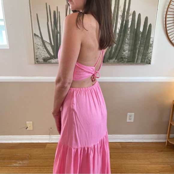 L*Space Jaide Dress, Guava, Maxi, Open Back, Size XS - Picture 4 of 11